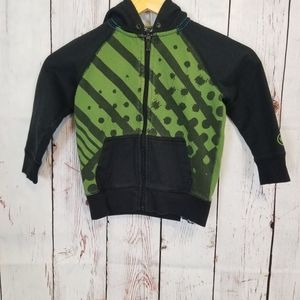 Shaun White Green and Black Zip Up Jacket Toddler Size 3T I7